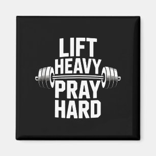 Til zwaar Bid hard Gym Christelijk Cadeau Jezus ge Magneet