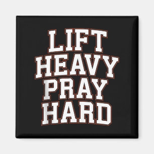 Til zwaar Bid hard Gym Christelijk Cadeau Jezus ge Magneet