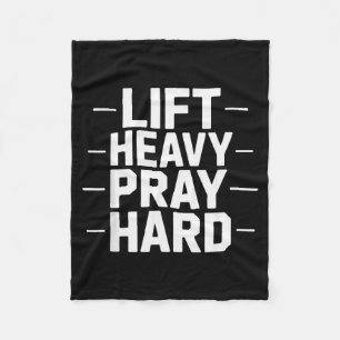 Til zwaar Bid hard gym christelijk geschenk Jezus Fleece Deken