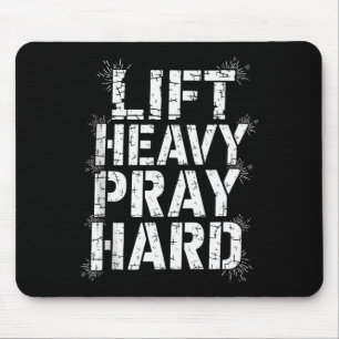 Til zwaar Bid hard gym christelijk geschenk Jezus Muismat