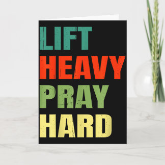 Til zwaar Bid hard Gym Christelijke Grappige Spreu Kaart
