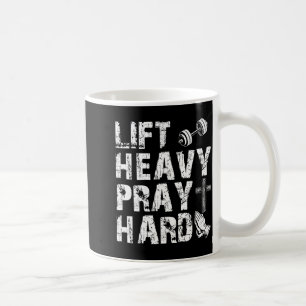 Til zwaar Bid hard Gym Workout Christelijk Cadeau Koffiemok