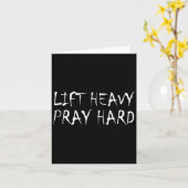 Til Zwaar Gebed Hard Fitness Bodybuilding Jesus Fa Kaart (Gele Bloem)