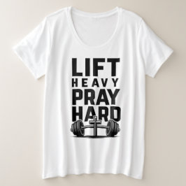 Til zwaar gebed hard op grote maat t-shirt