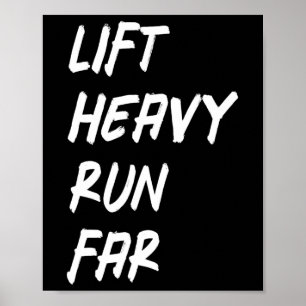 Til zwaar hardlopen ver hybride sport fitness hard poster