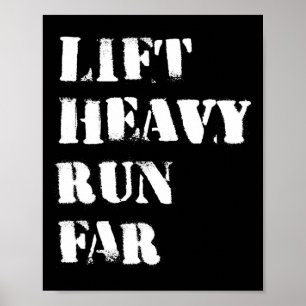 Til zwaar hardlopen ver hybride sport fitness hard poster