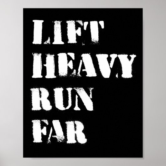 Til zwaar hardlopen ver hybride sport fitness hard poster (Voorkant)