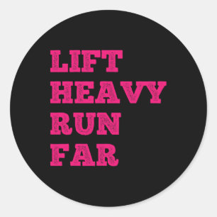 Til zwaar hardlopen ver hybride sport fitness hard ronde sticker