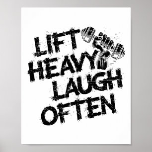 Til Zwaar Lach Vaak Gewichtheffer Bodybuilding B Poster