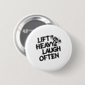 Til zwaar Lach vaak Gewichtheffer Bodybuilding B Ronde Button 5,7 Cm (Voorkant /achterkant)