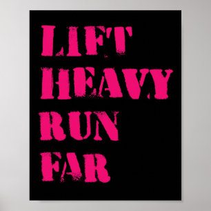 Til Zwaar Loop Ver Weg Hybride Sport Fitness Hardl Poster