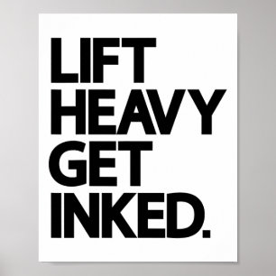 Til zwaar op de biljart Tattoo liefhebber Workout Poster