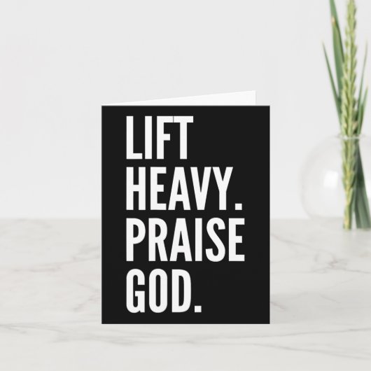 Til zwaar, prijs God Christelijke krachttraining B Kaart (Voorkant)