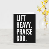 Til zwaar, prijs God Christelijke krachttraining B Kaart (Gele Bloem)