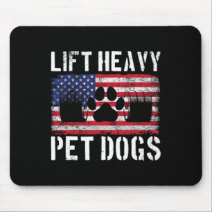 Til zware huisdieren honden Gewichtheffen Funny Gy Muismat