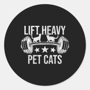 Til zware huisdieren katten bodybuilding gewichthe ronde sticker