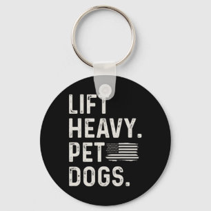 Til zware huisdierenhonden Gewichtheffen Bodybuild Sleutelhanger