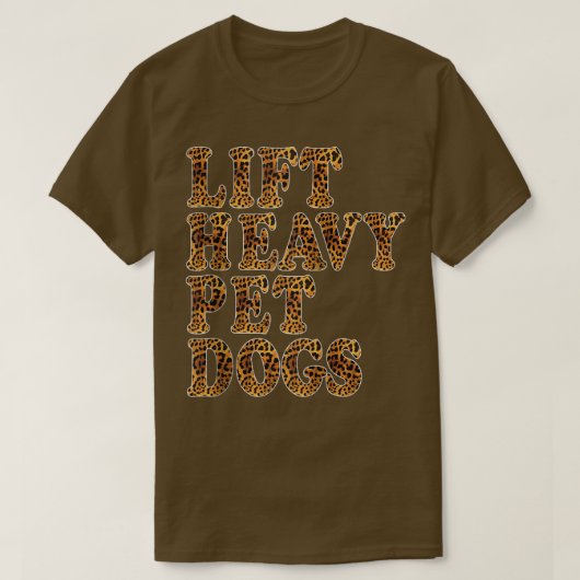 TIL ZWARE HUISDIERENHONDEN Luipaardprint Funny Wor T-shirt (Design voorkant)