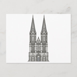 Tilburg Nederland van Heuvelse kerk het Briefkaart