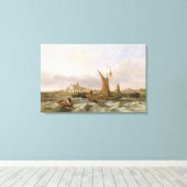 Tilbury Fort - Wind Against the Tide, 1853 (olie o Canvas Afdruk (Insitu (Houten vloer))
