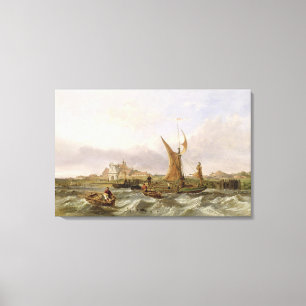 Tilbury Fort - Wind Against the Tide, 1853 (olie o Canvas Afdruk
