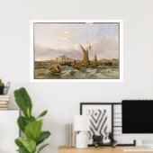 Tilbury Fort - Wind Against the Tide, 1853 (olie o Poster (Thuiskantoor)