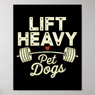 Tilde Heftige Huisdieren Honden Fitness Gewichthef Poster