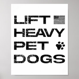 Tilde Heftige Huisdieren Honden Grappige Gym Worko Poster