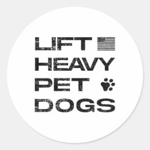 Tilde Heftige Huisdieren Honden Grappige Gym Worko Ronde Sticker