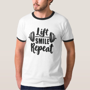 Tilde Smile Herhaal Gym Motivatie Gewichtheffen St T-shirt
