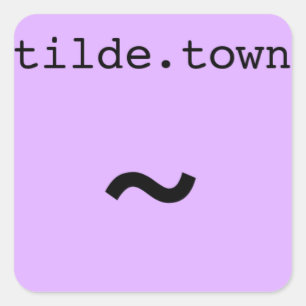 tilde.stadspleetsticker vierkante sticker