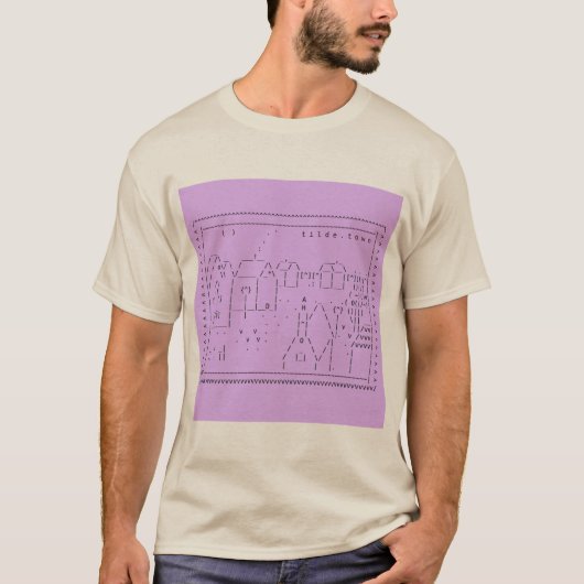 tilde.town ascii art onuitgerust shirt (Voorkant)