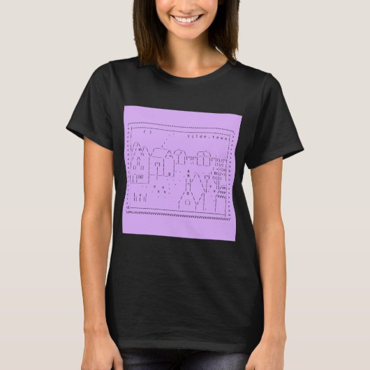 tilde.town ascii art uitgerust met shirt (Voorkant)