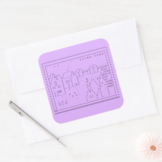 tilde.town ascii kunst sticker (Envelop)