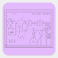 tilde.town ascii kunst sticker
