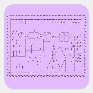tilde.town ascii kunst sticker