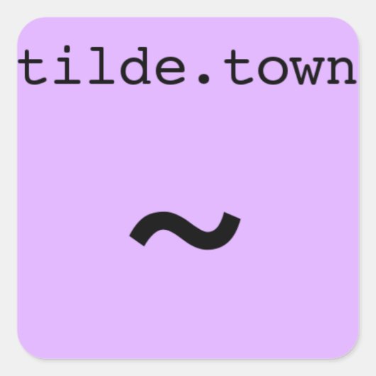tilde.town kleine vierkante sticker (Voorkant)