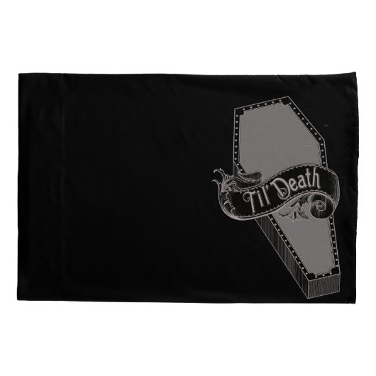 Til'Death Do ons Part Coffin Pillowcases Kussensloop (Achterkant-Links)