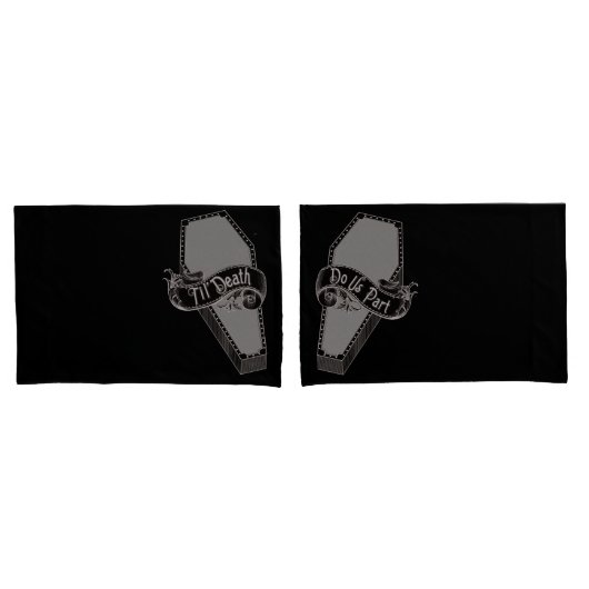 Til'Death Do ons Part Coffin Pillowcases Kussensloop (Voorkant-Set)