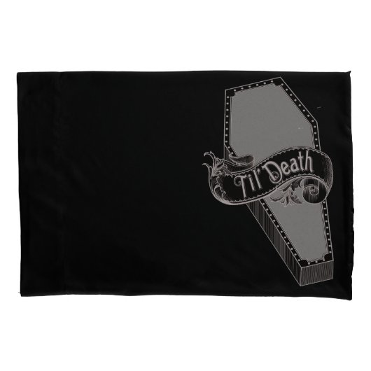 Til'Death Do ons Part Coffin Pillowcases Kussensloop (Voorkant-Links)