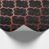 TILE1 ZWARTE MARBLE & KOPER BRUSHED METAL CADEAUPAPIER (Hoek)