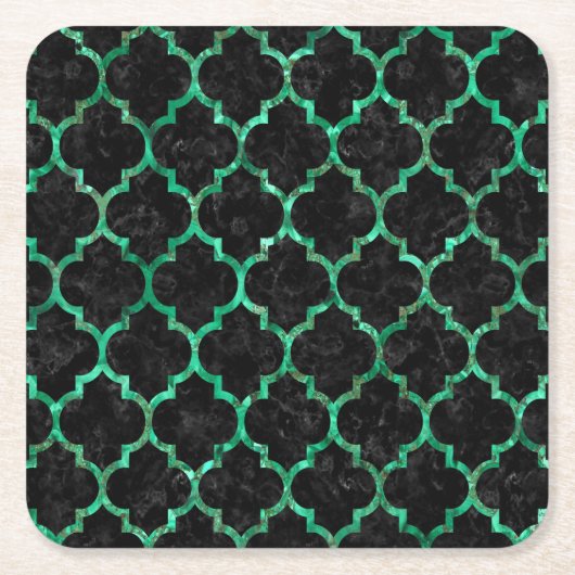 TILE1 ZWARTE SCHEMA EN GROENE SCHEMA (R) KARTONNEN ONDERZETTERS (Voorkant)