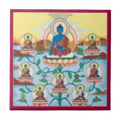 Tile - 8 Medicine Buddhas - Masters of Healing Tegeltje (Voorkant)