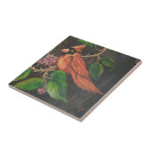 Tile Ann Hayes schilderend kardinaal Tegeltje (Zijkant)