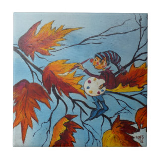 Tile Ann Hayes schilderend pixie schilderen Tegeltje