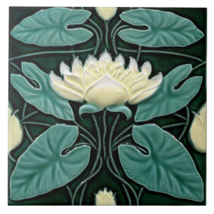 Tile art nouveau style decorative fireplace tegeltje