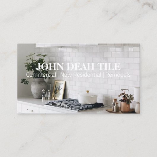 Tile Business Card Visitekaartje (Voorkant)