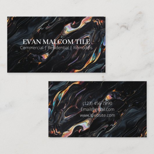 Tile Business Card Visitekaartje (Voorkant / Achterkant)