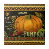 Tile Butterfly Pumpkin  Product Label Tegeltje (Voorkant)