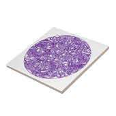 Tile Celtic Knot Paars White Intricate Intertwine Tegeltje (Zijkant)